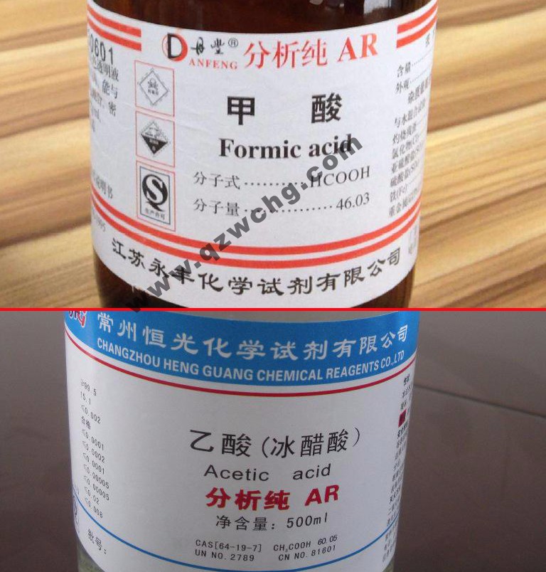 蚁酸，乙酸，甲酸，醋酸，冰醋酸，冰乙酸之间的名称关系(图1)